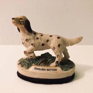 Vtg Jasco English Setter Hand Painted  Clothes Lint Brush Taiwan